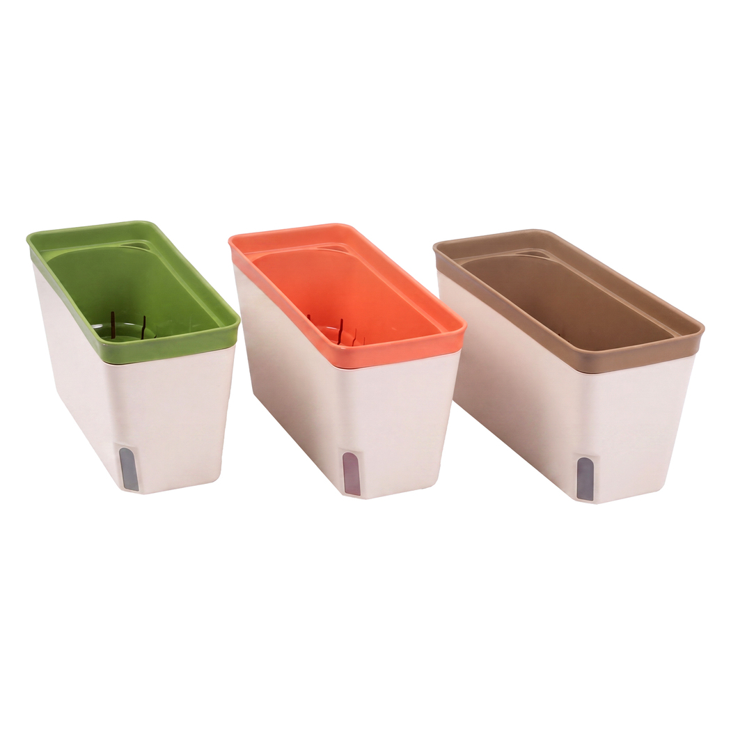 Toque Self Watering Plant Pots 3 Pcs Indoor Planter Box Vegetable Flower Garden detail