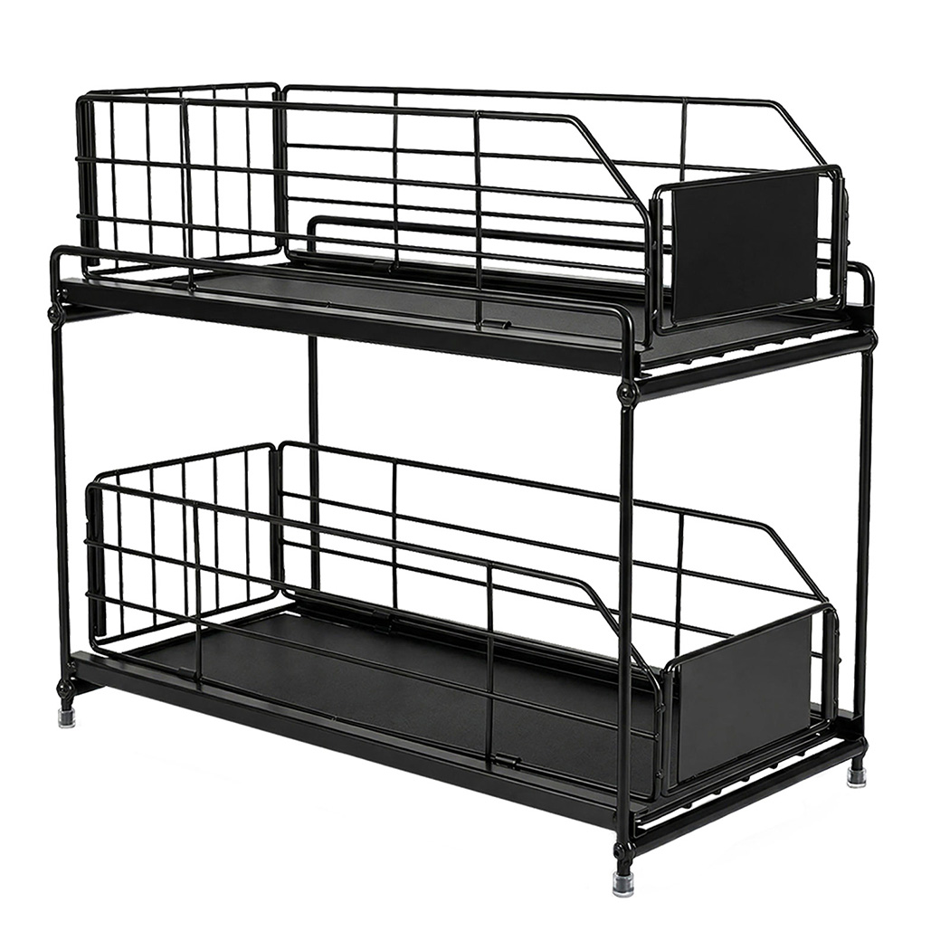 Toque 2 Tier Pull Out Cabinet Organizer Sliding Kitchen Storage Rack Under Sink