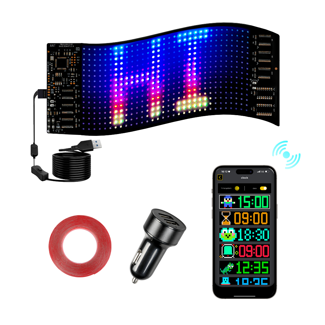 Emitto Car Window LED Light Dynamic Display Screen Panel APP Control Waterproof - Picture 22 of 33