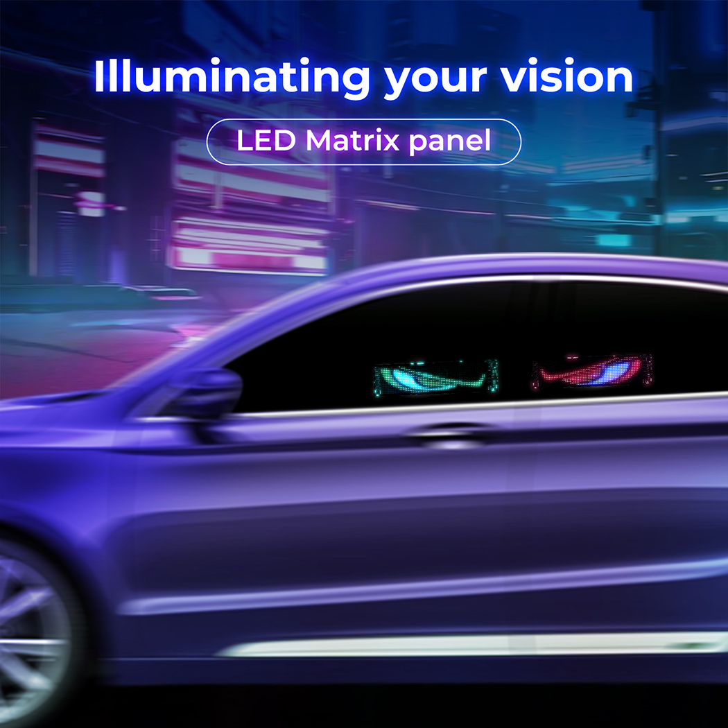 Emitto Car Window LED Light Dynamic Display Screen Panel APP Control Waterproof - Picture 13 of 33