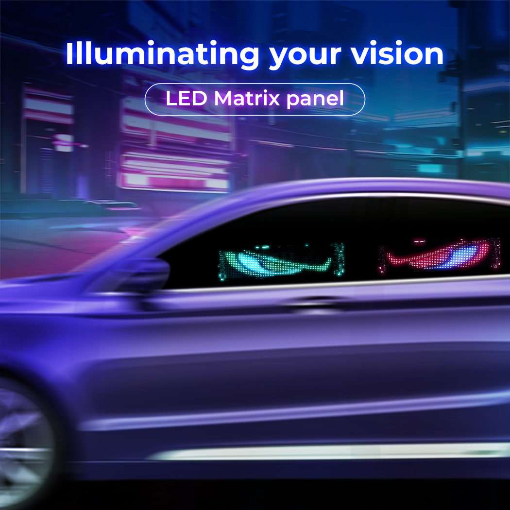 Emitto Car Window LED Light Dynamic Display Screen Panel APP Control Waterproof - Picture 24 of 33