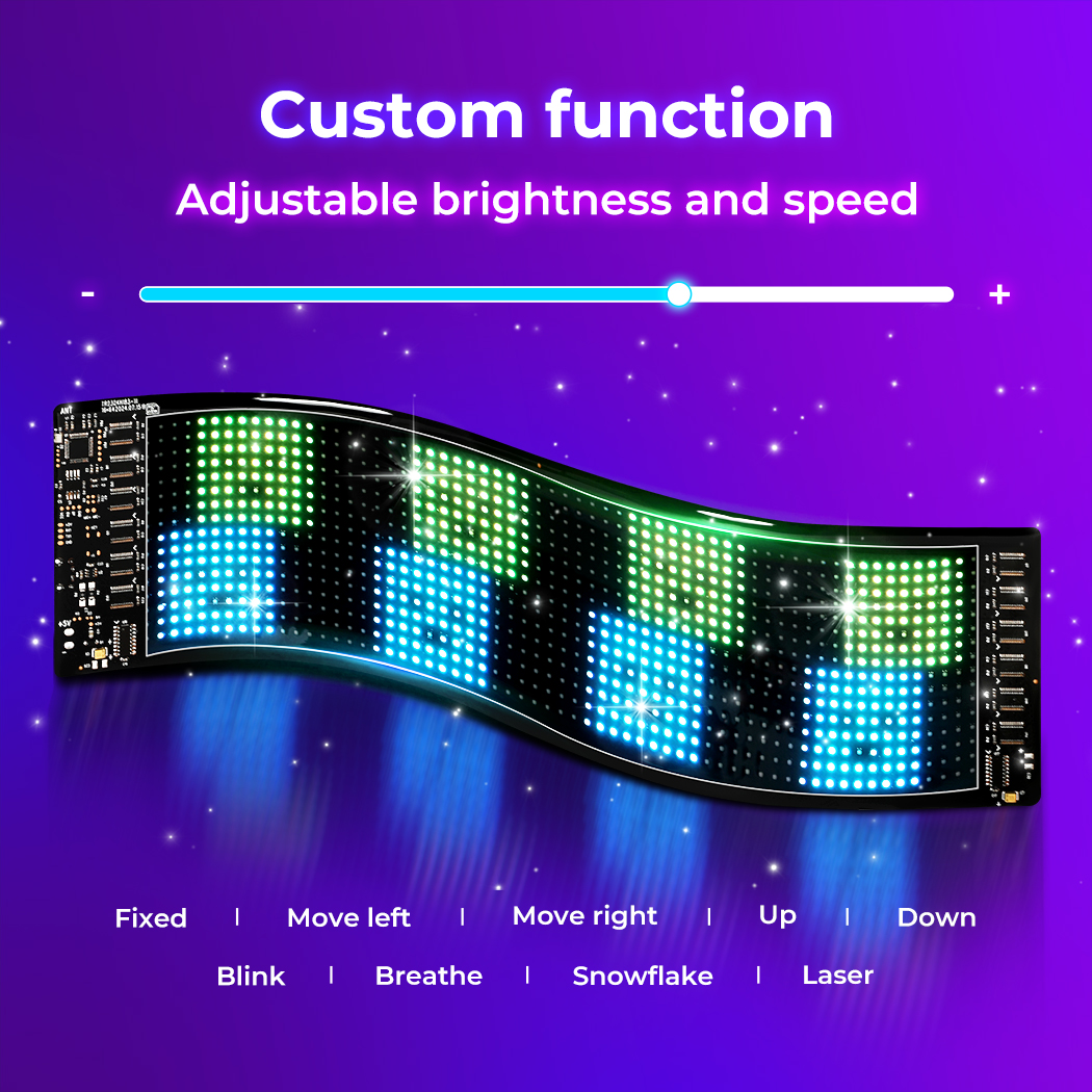 Emitto Car Window LED Light Dynamic Display Screen Panel APP Control Waterproof - Picture 26 of 33