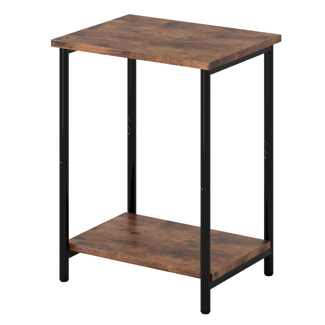 Levede Side Table 2-Tier Industrial Vintage End Table Storage Shelf Nightstand