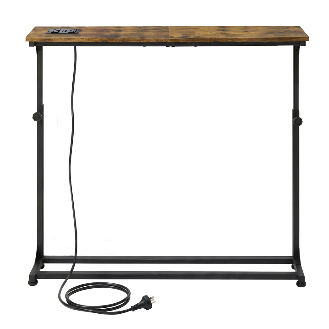 Levede Narrow Sofa Table Power Ports Behind Console Side Adjustable Living Room detail