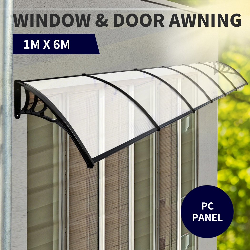 Mountview Window Door Awning Outdoor Canopy UV Patio Rain Cover DIY 1M X 1.2-6M - Picture 62 of 71