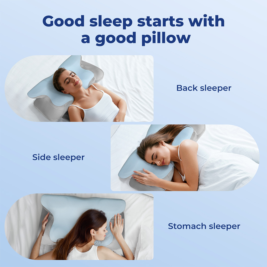 Dreamz Memory Foam Pillow Removable Pillowcase Neck Shoulder Arm Support Pain - Picture 13 of 33