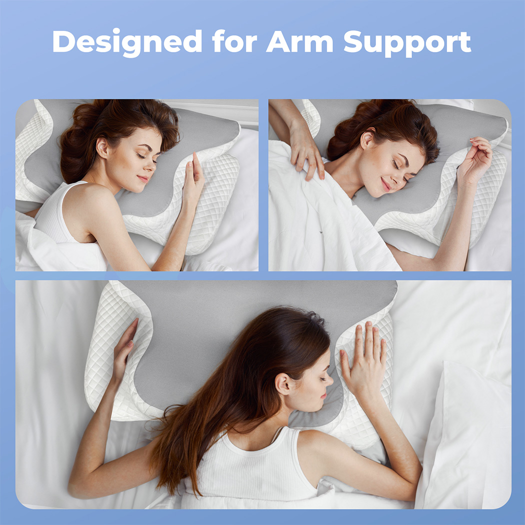 Dreamz Memory Foam Pillow Removable Pillowcase Neck Shoulder Arm Support Pain - Picture 30 of 33