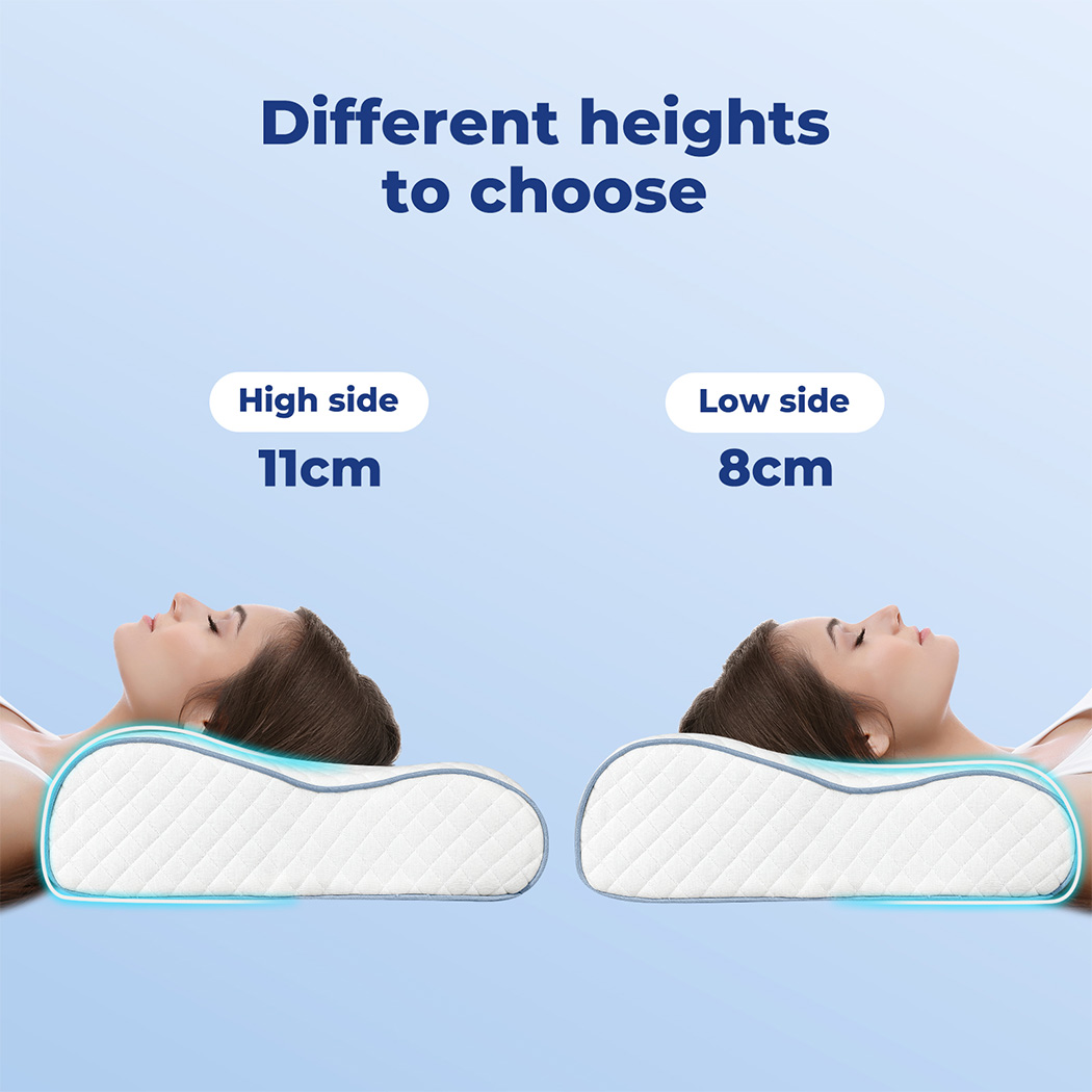Dreamz Memory Foam Pillows Cervical Support Pilowcase Ergonomic Neck Pain Relief - Picture 27 of 30
