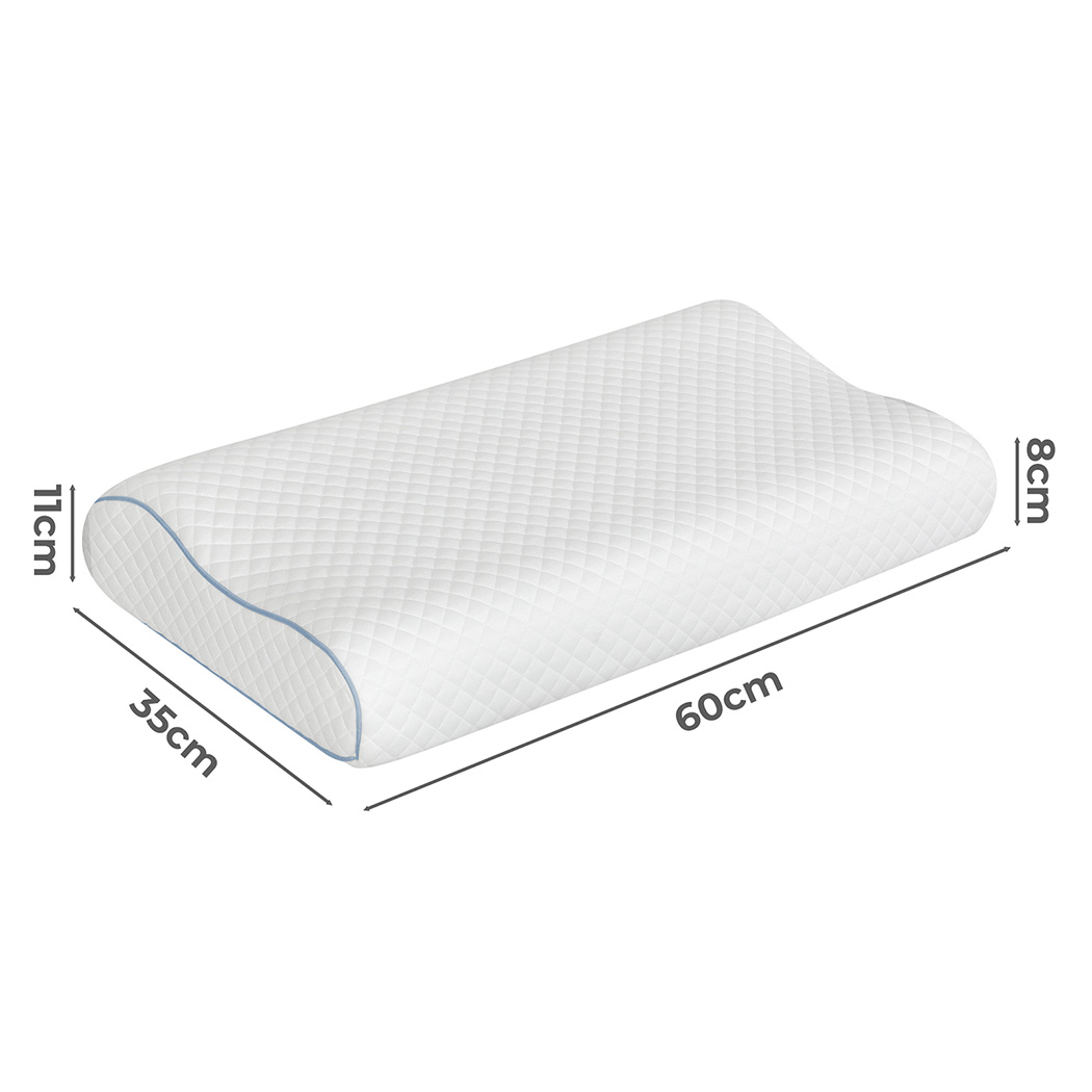 Dreamz Memory Foam Pillows Cervical Support Pilowcase Ergonomic Neck Pain Relief - Picture 28 of 30