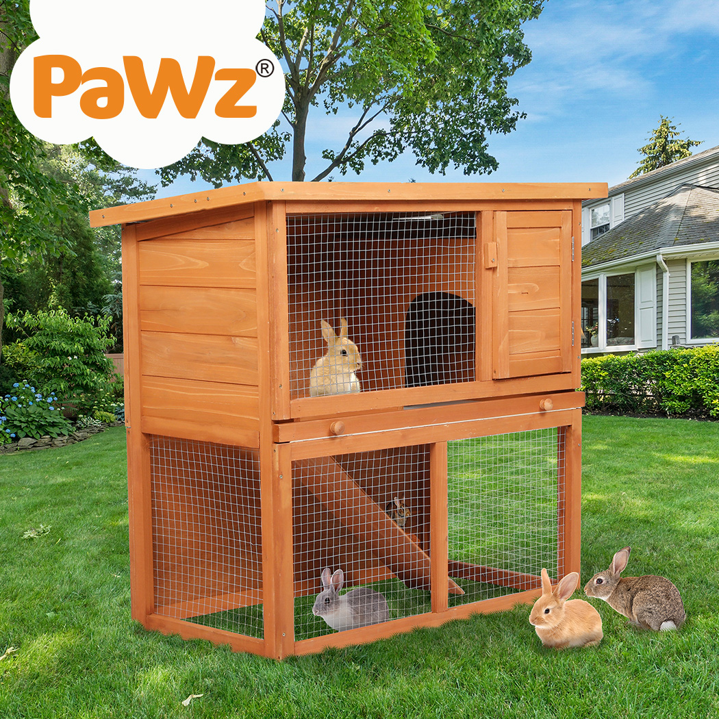 Pawz Chicken Coop Rabbit Hutch Large Hen Run Cage Hutches House Wooden Outdoor - Picture 43 of 45