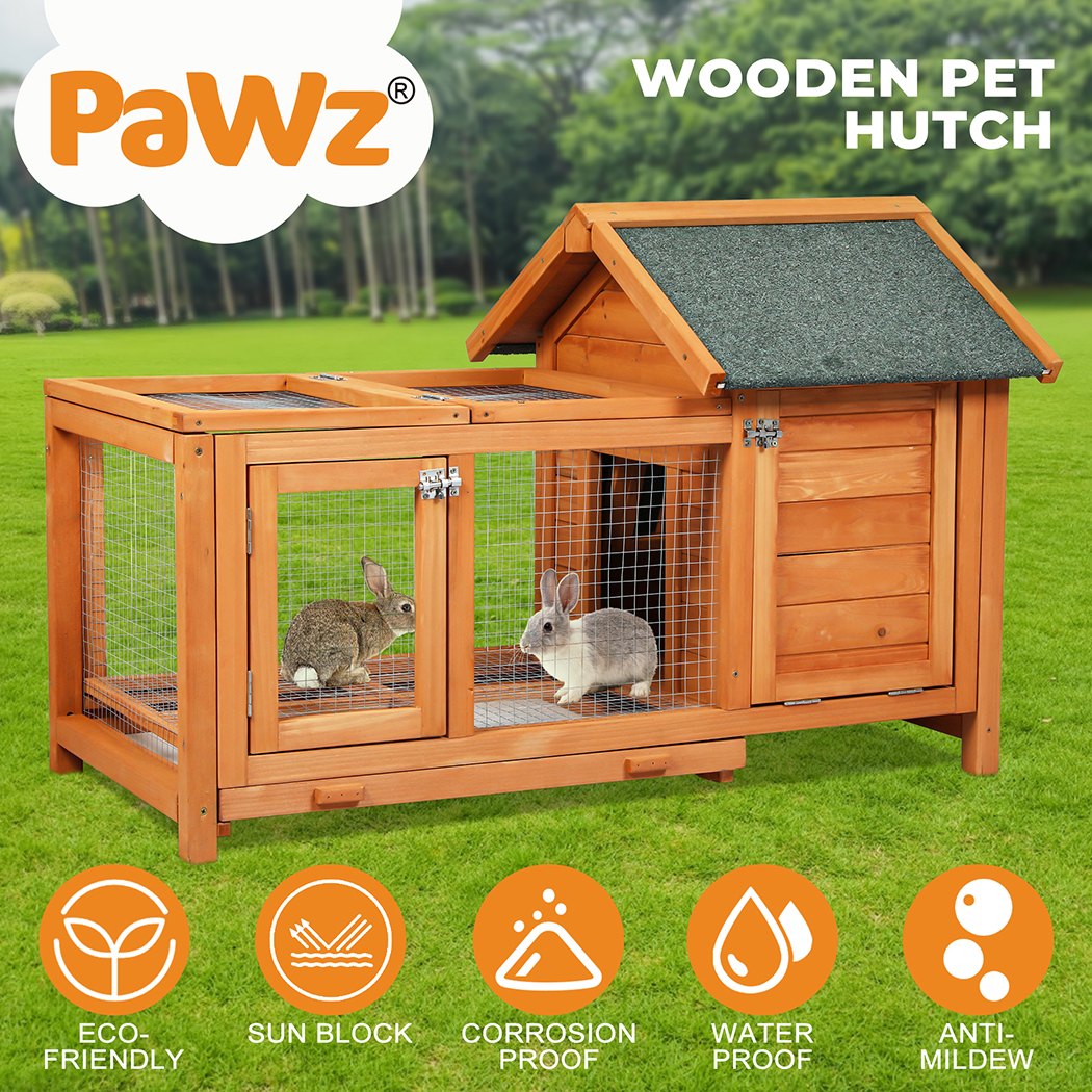 Pawz Chicken Coop Rabbit Hutch Large Hen Run Cage Hutches House Wooden Outdoor - Picture 12 of 45