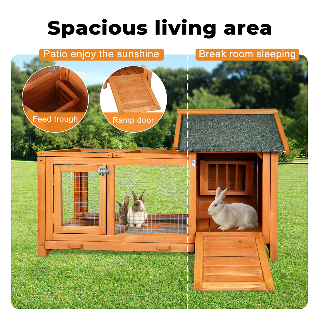 Pawz Chicken Coop Rabbit Hutch Large Hen Run Cage Hutches House Wooden Outdoor - Picture 15 of 45