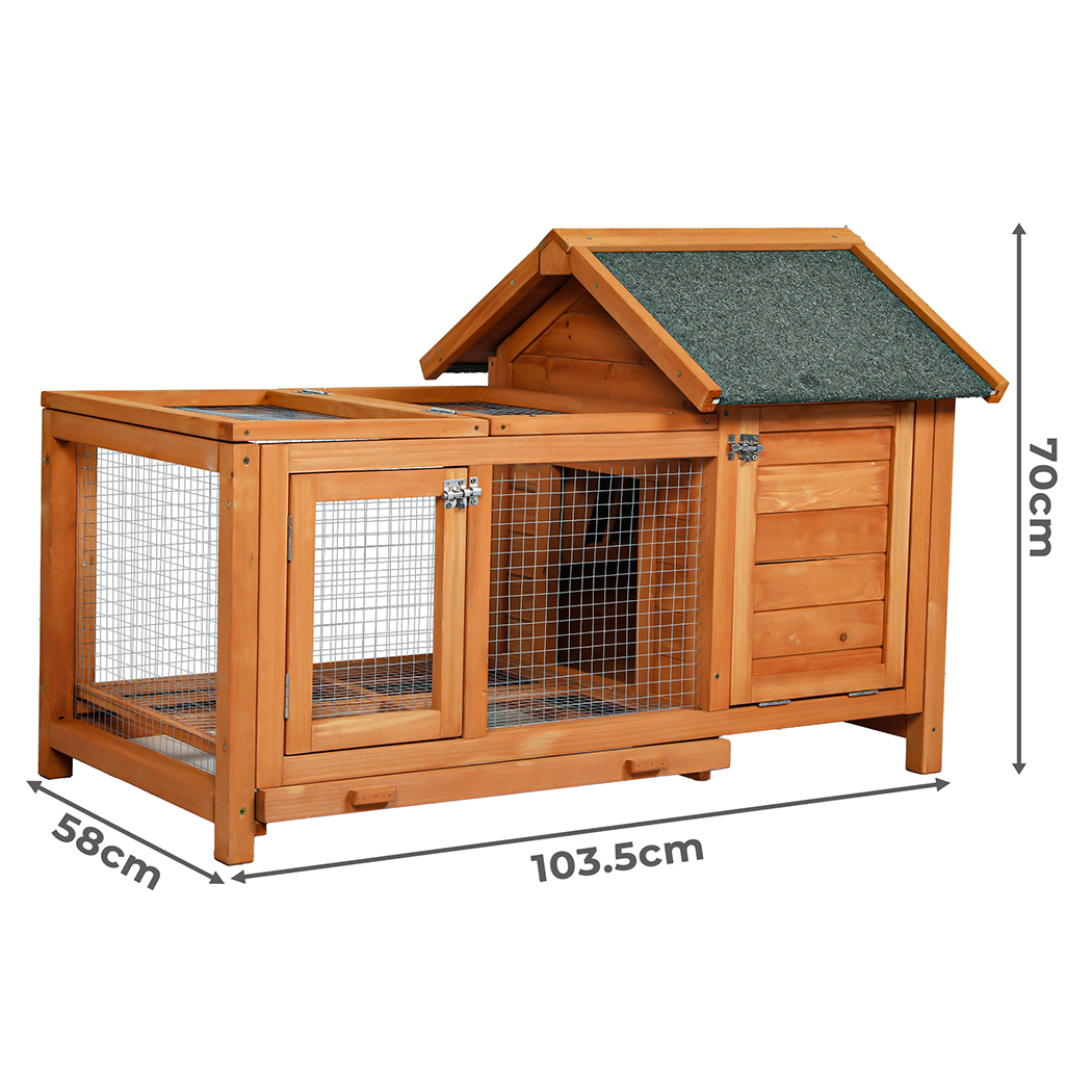 Pawz Chicken Coop Rabbit Hutch Large Hen Run Cage Hutches House Wooden Outdoor - Picture 19 of 45
