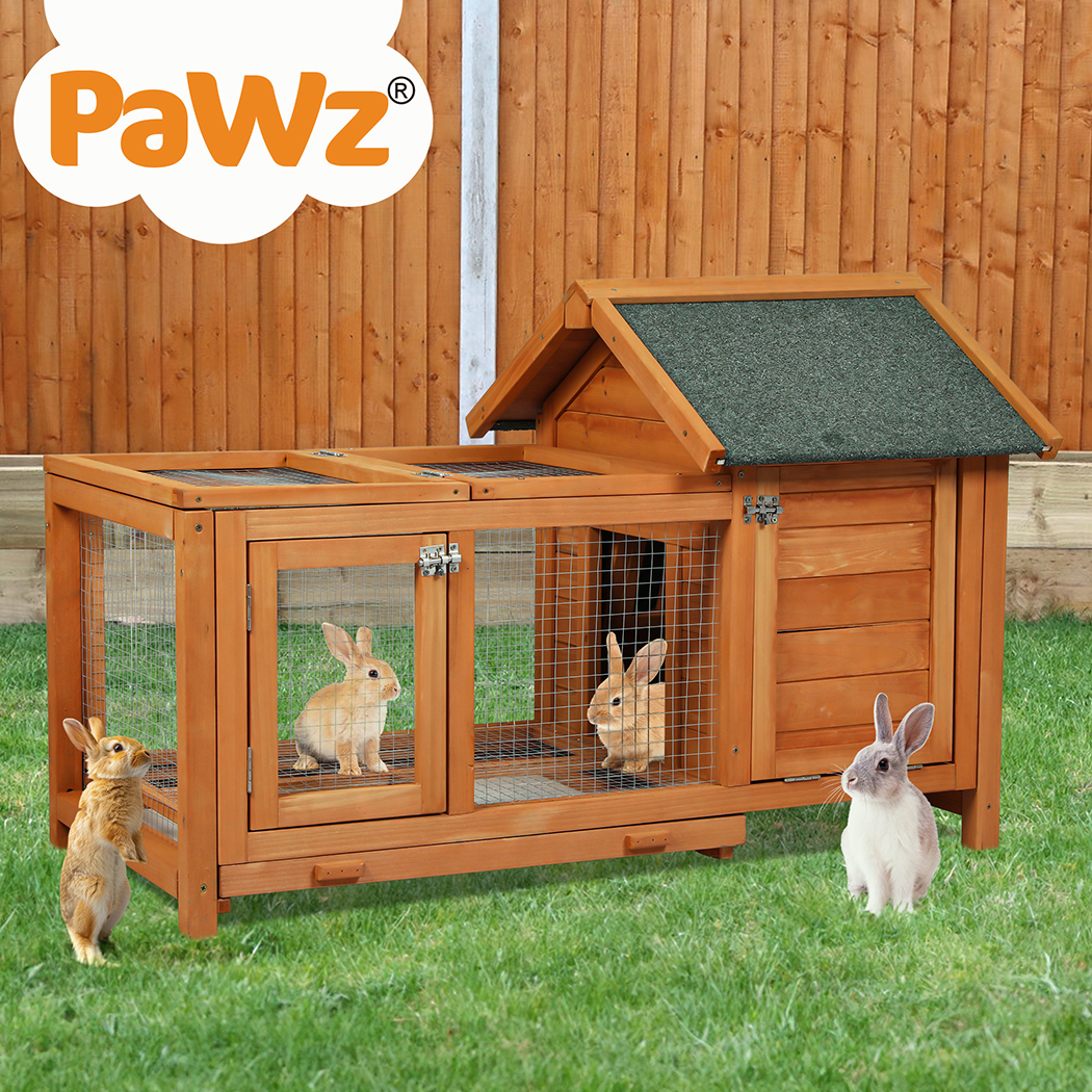 Pawz Chicken Coop Rabbit Hutch Large Hen Run Cage Hutches House Wooden Outdoor - Picture 20 of 45