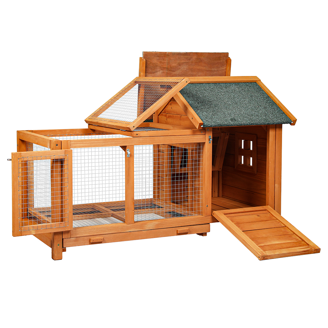 Pawz Chicken Coop Rabbit Hutch Large Hen Run Cage Hutches House Wooden Outdoor - Picture 21 of 45