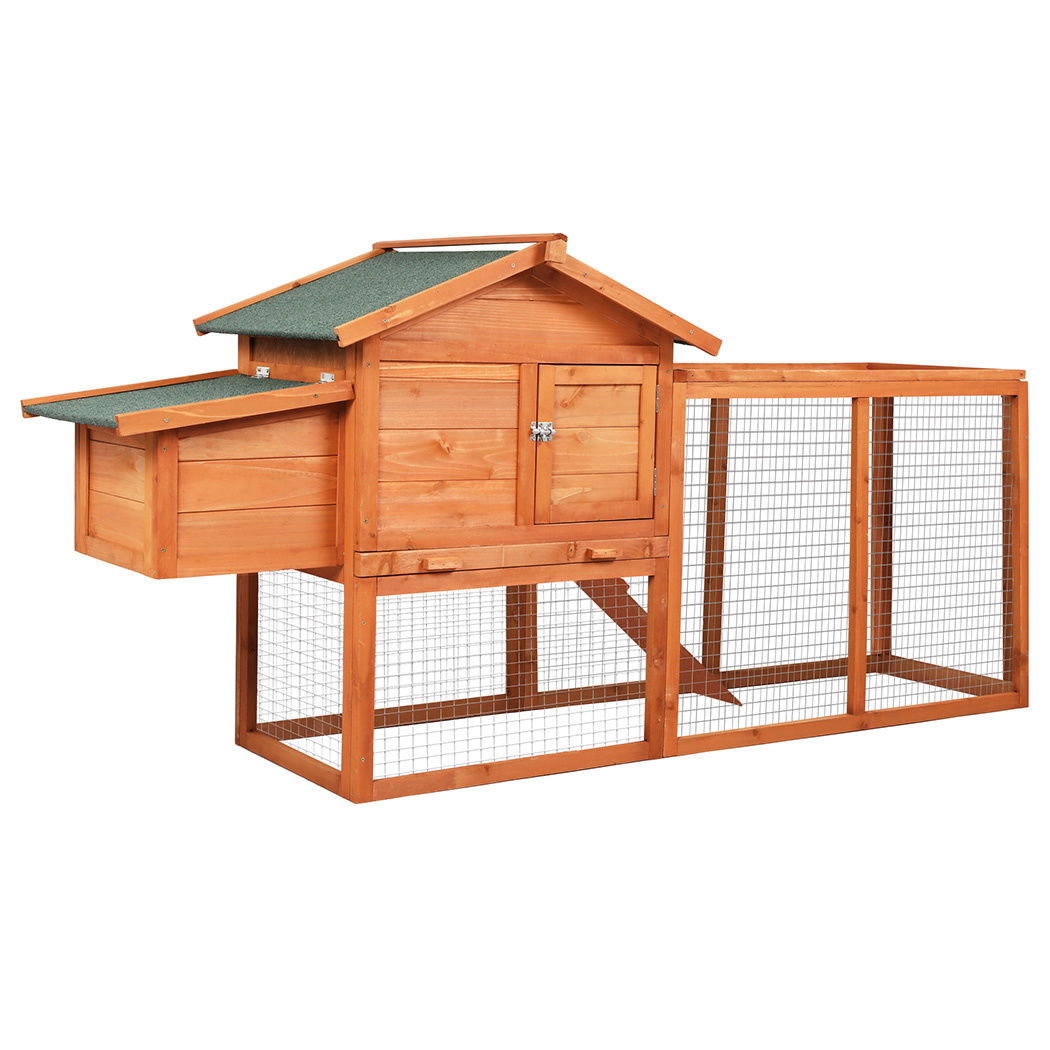 Pawz Chicken Coop Rabbit Hutch Large Hen Run Cage Hutches House Wooden Outdoor - Picture 33 of 45