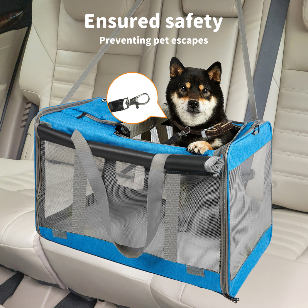 Pawz Pet Carrier Bag Foldable Dog Cat Soft Crate Travel Cage Portable Car Kennel - Picture 18 of 84