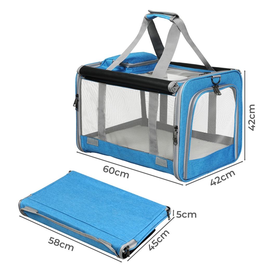 Pawz Pet Carrier Bag Foldable Dog Cat Soft Crate Travel Cage Portable Car Kennel - Picture 23 of 84
