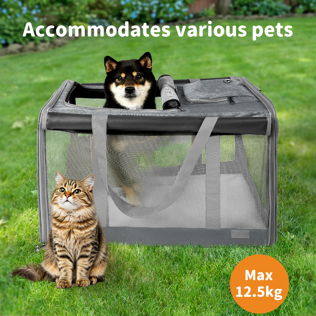 Pawz Pet Carrier Bag Foldable Dog Cat Soft Crate Travel Cage Portable Car Kennel - Picture 51 of 84