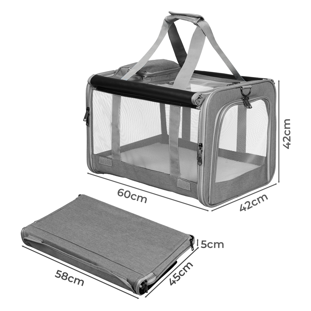 Pawz Pet Carrier Bag Foldable Dog Cat Soft Crate Travel Cage Portable Car Kennel - Picture 59 of 84