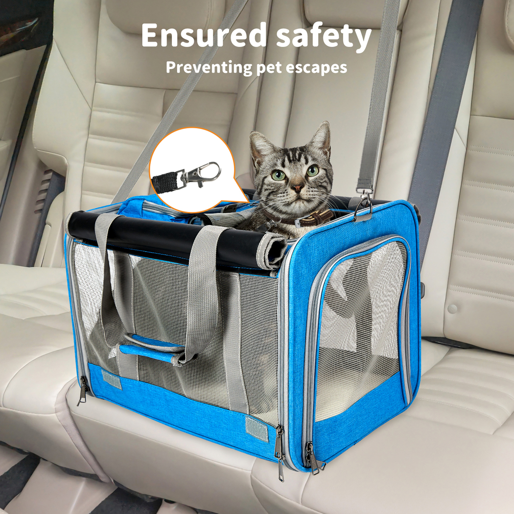Pawz Pet Carrier Bag Foldable Dog Cat Soft Crate Travel Cage Portable Car Kennel - Picture 30 of 84