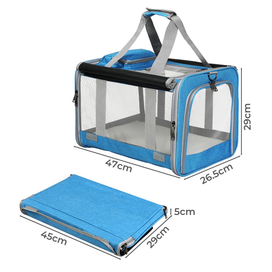 Pawz Pet Carrier Bag Foldable Dog Cat Soft Crate Travel Cage Portable Car Kennel - Picture 35 of 84