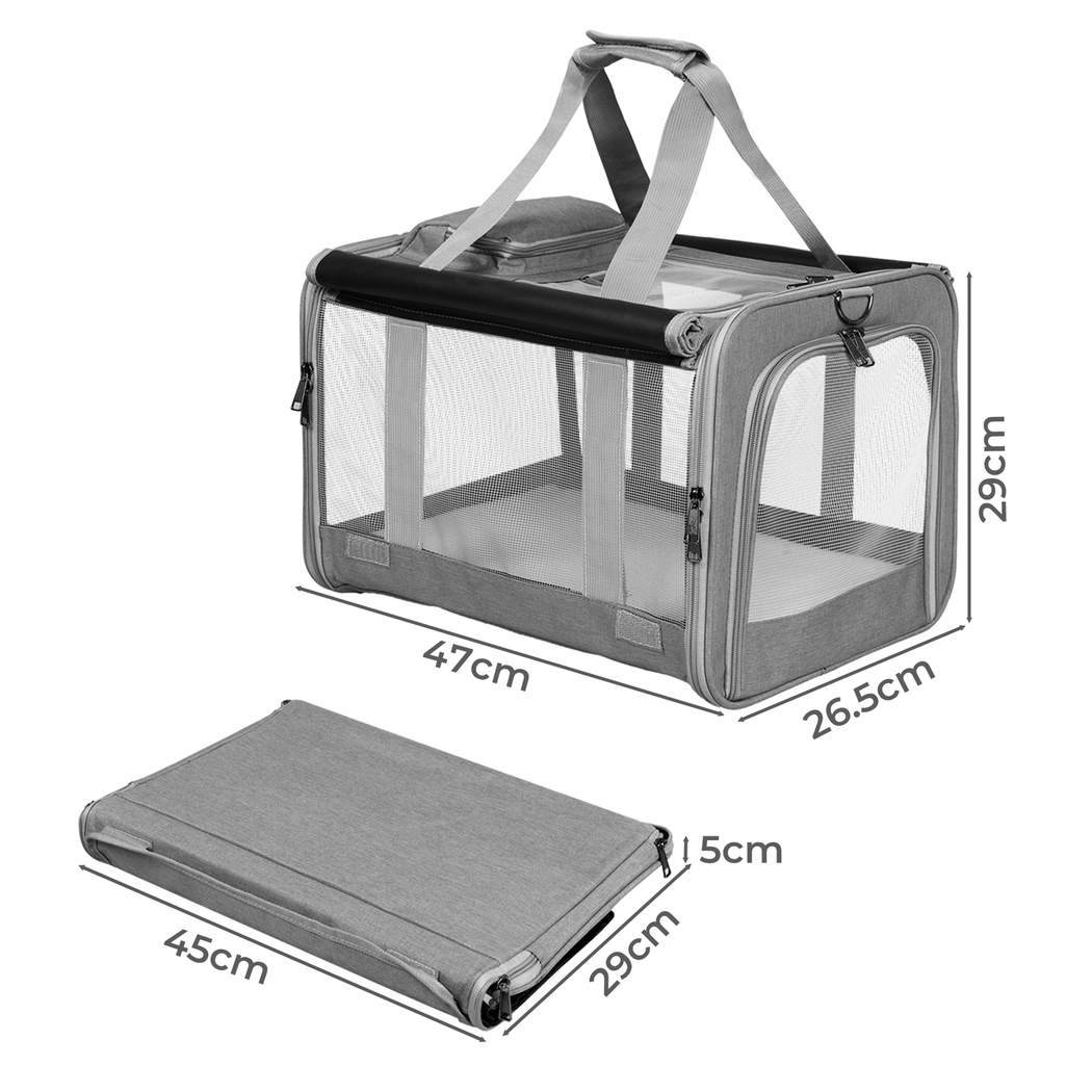 Pawz Pet Carrier Bag Foldable Dog Cat Soft Crate Travel Cage Portable Car Kennel - Picture 71 of 84