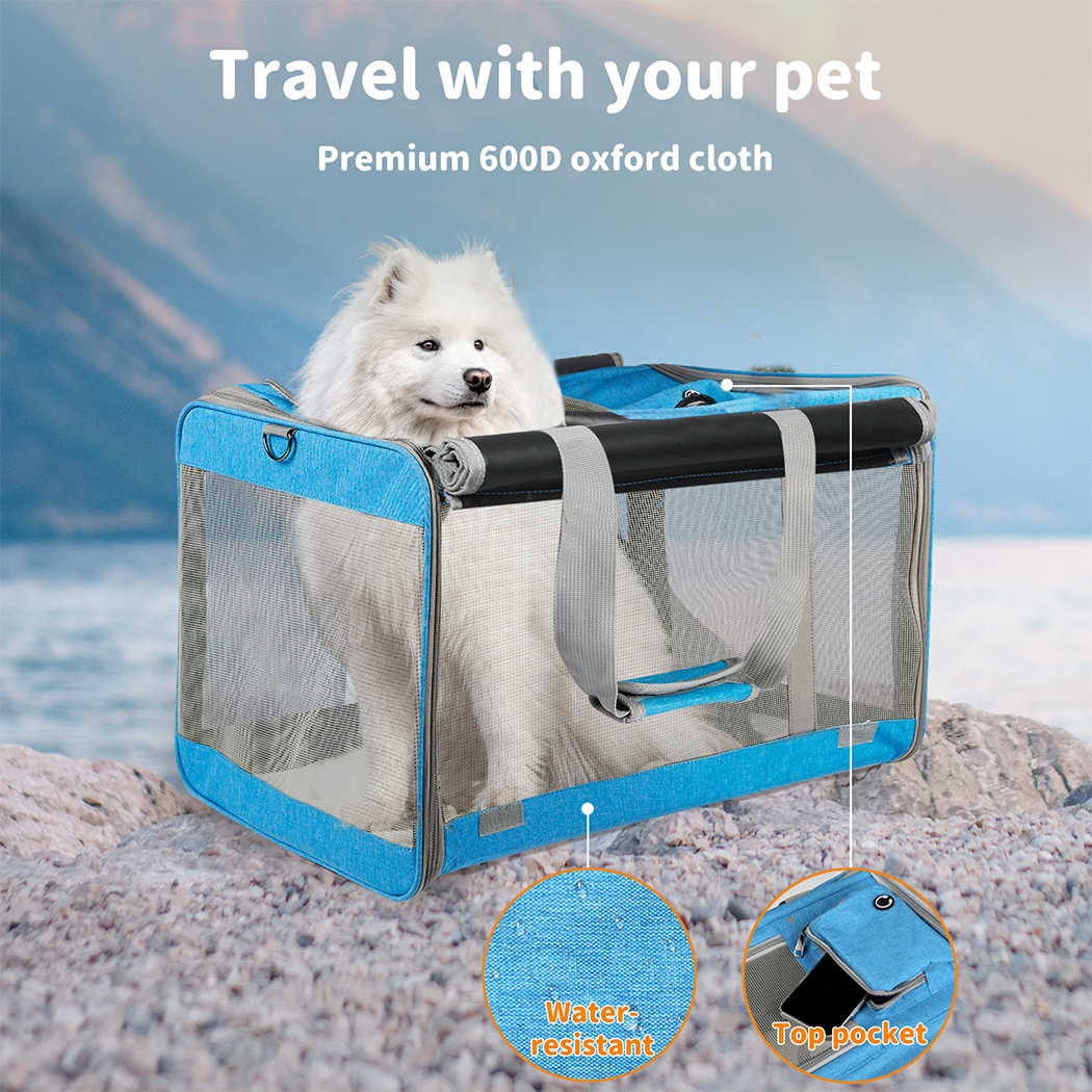 Pawz Pet Carrier Bag Foldable Dog Cat Soft Crate Travel Cage Portable Car Kennel - Picture 38 of 84