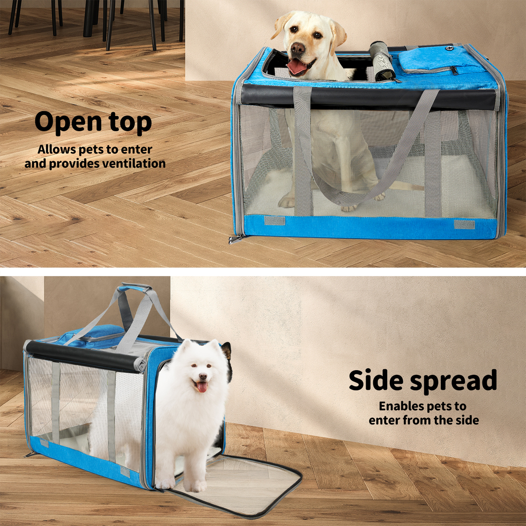Pawz Pet Carrier Bag Foldable Dog Cat Soft Crate Travel Cage Portable Car Kennel - Picture 41 of 84