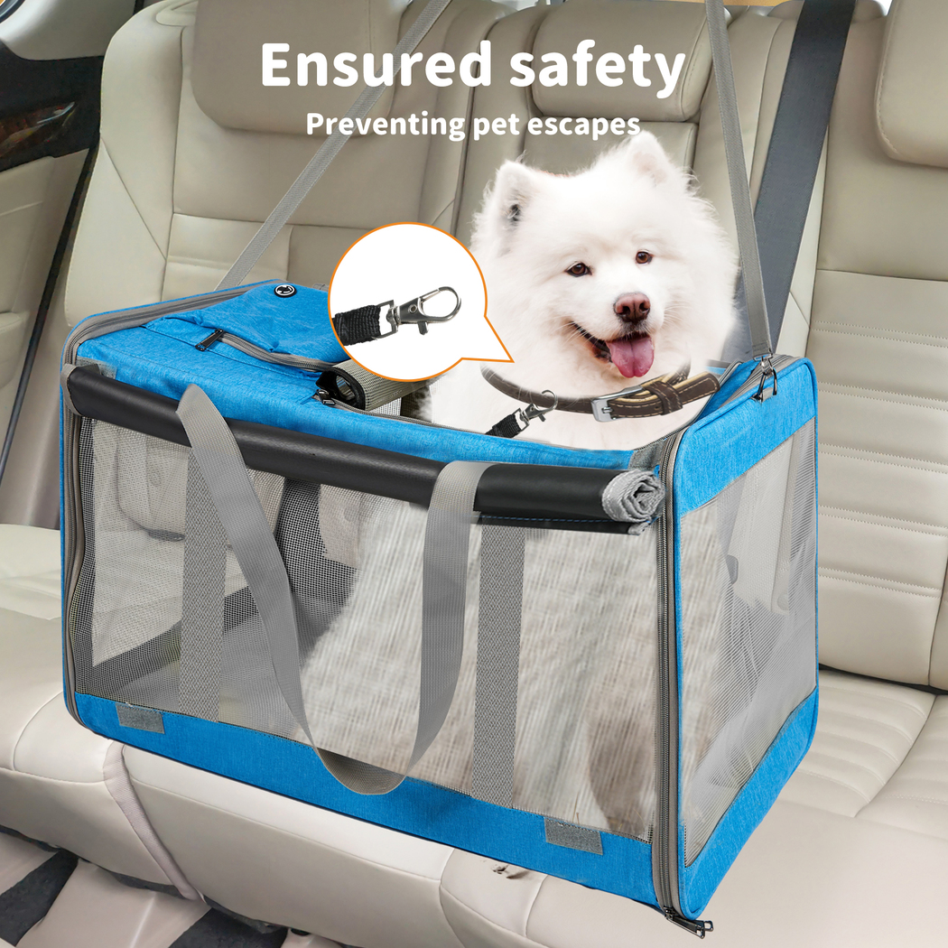 Pawz Pet Carrier Bag Foldable Dog Cat Soft Crate Travel Cage Portable Car Kennel - Picture 42 of 84