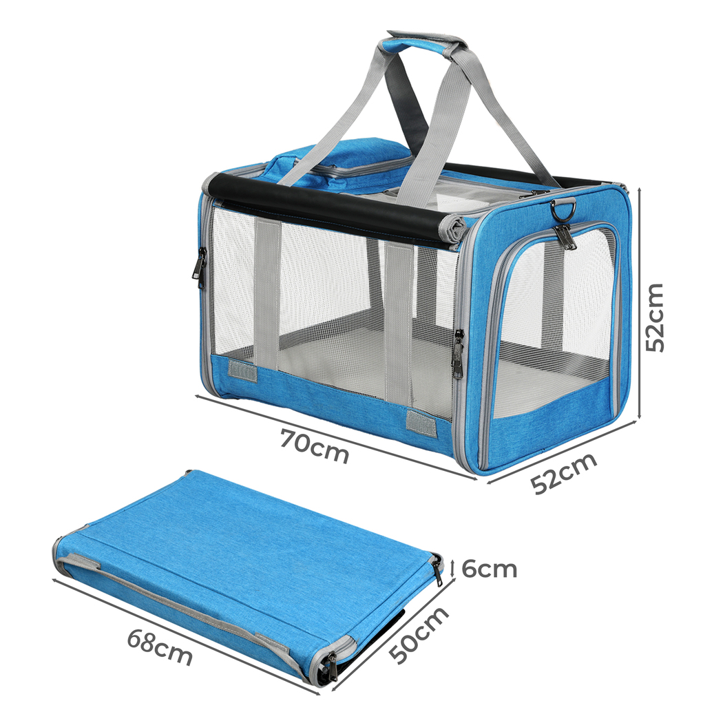 Pawz Pet Carrier Bag Foldable Dog Cat Soft Crate Travel Cage Portable Car Kennel - Picture 47 of 84