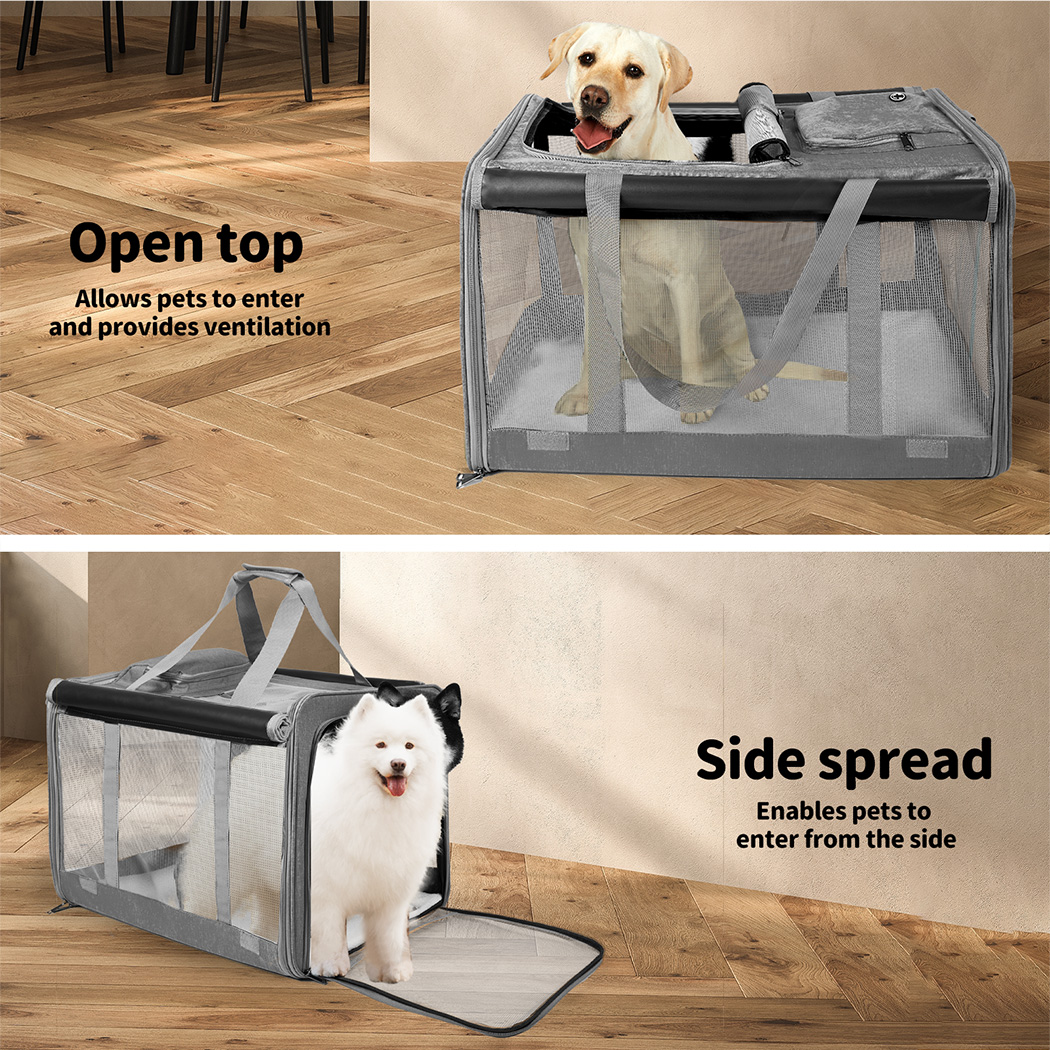 Pawz Pet Carrier Bag Foldable Dog Cat Soft Crate Travel Cage Portable Car Kennel - Picture 77 of 84