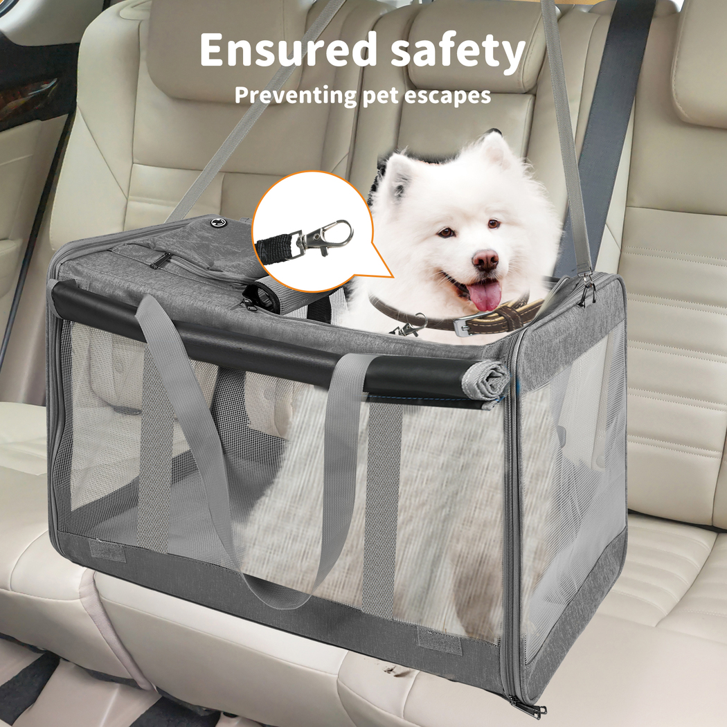Pawz Pet Carrier Bag Foldable Dog Cat Soft Crate Travel Cage Portable Car Kennel - Picture 78 of 84