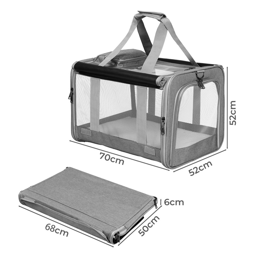 Pawz Pet Carrier Bag Foldable Dog Cat Soft Crate Travel Cage Portable Car Kennel - Picture 83 of 84