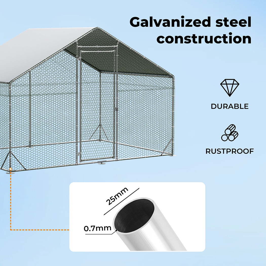 Pawz Chicken Coop Extra Large Walk in Hen Cage Rabbit Hutch Ferret House Cover - Picture 15 of 48