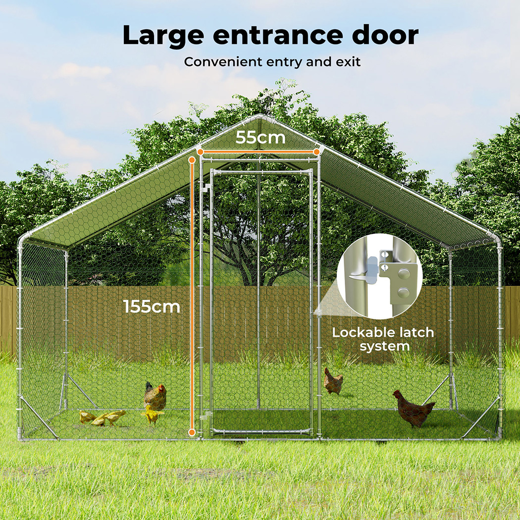 Pawz Chicken Coop Extra Large Walk in Hen Cage Rabbit Hutch Ferret House Cover - Picture 20 of 48