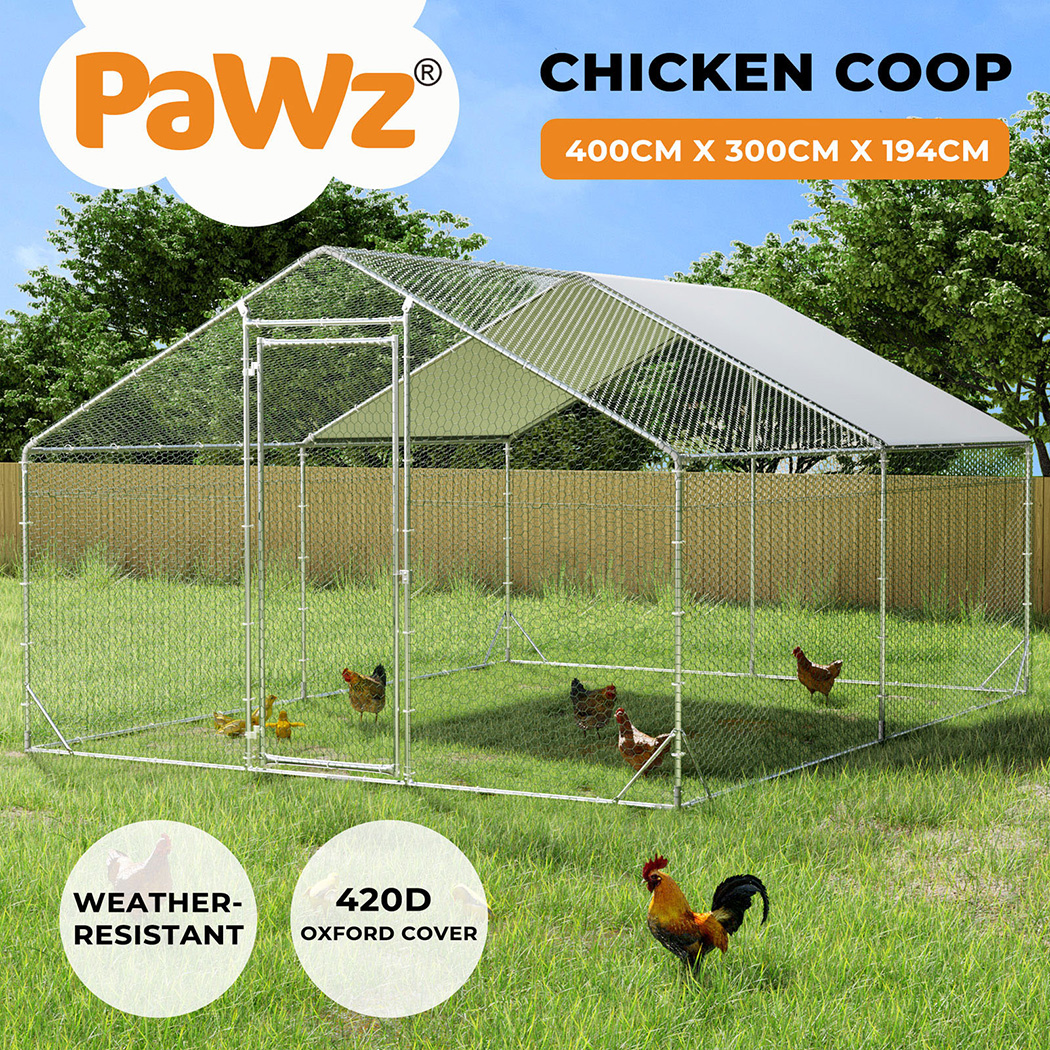 Pawz Chicken Coop Extra Large Walk in Hen Cage Rabbit Hutch Ferret House Cover - Picture 25 of 48