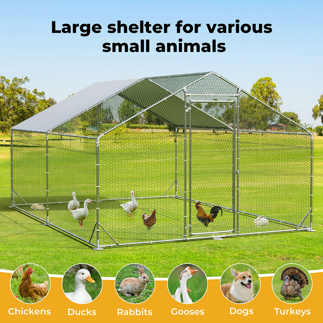 Pawz Chicken Coop Extra Large Walk in Hen Cage Rabbit Hutch Ferret House Cover - Picture 26 of 48