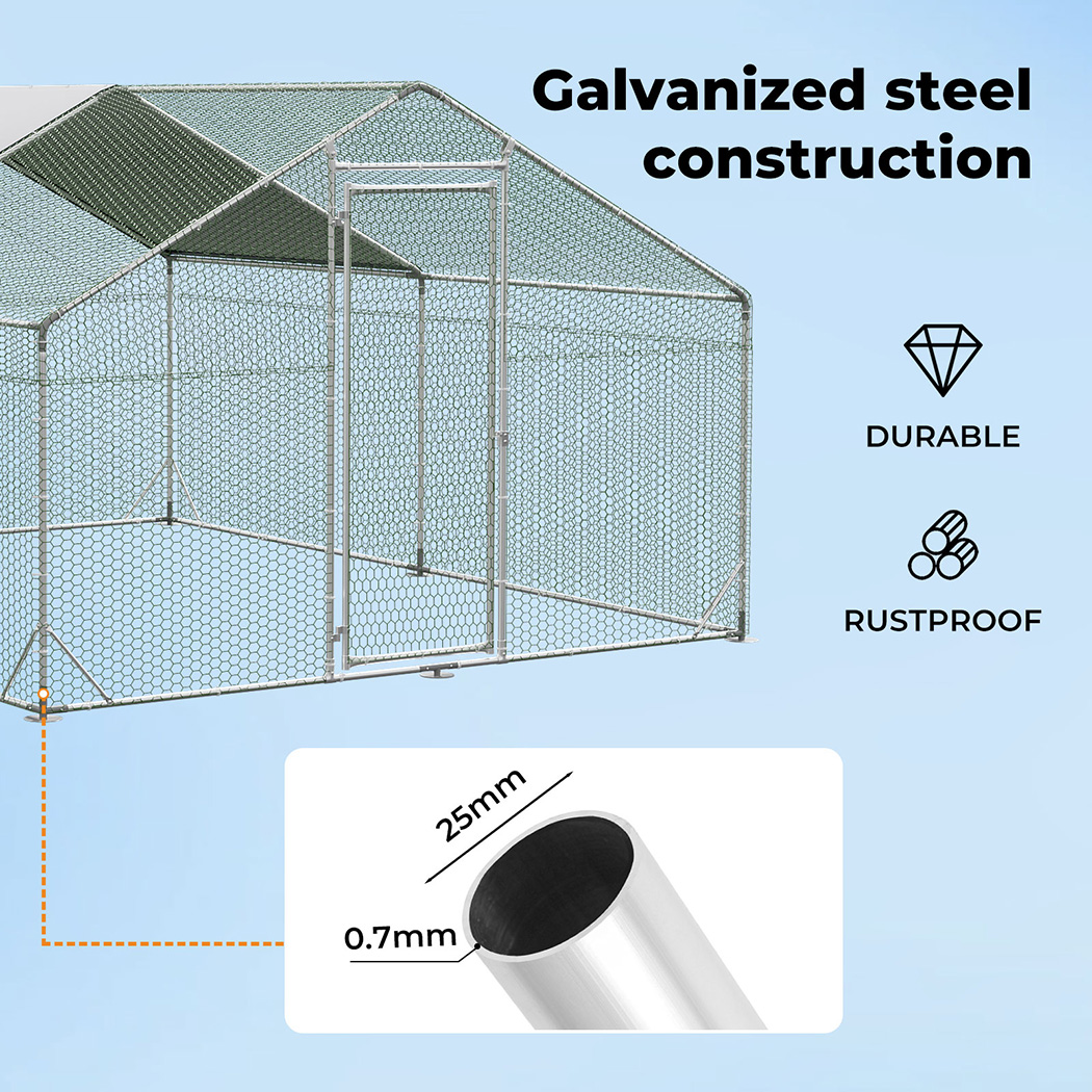 Pawz Chicken Coop Extra Large Walk in Hen Cage Rabbit Hutch Ferret House Cover - Picture 27 of 48