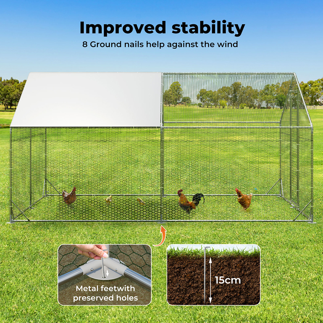 Pawz Chicken Coop Extra Large Walk in Hen Cage Rabbit Hutch Ferret House Cover - Picture 29 of 48