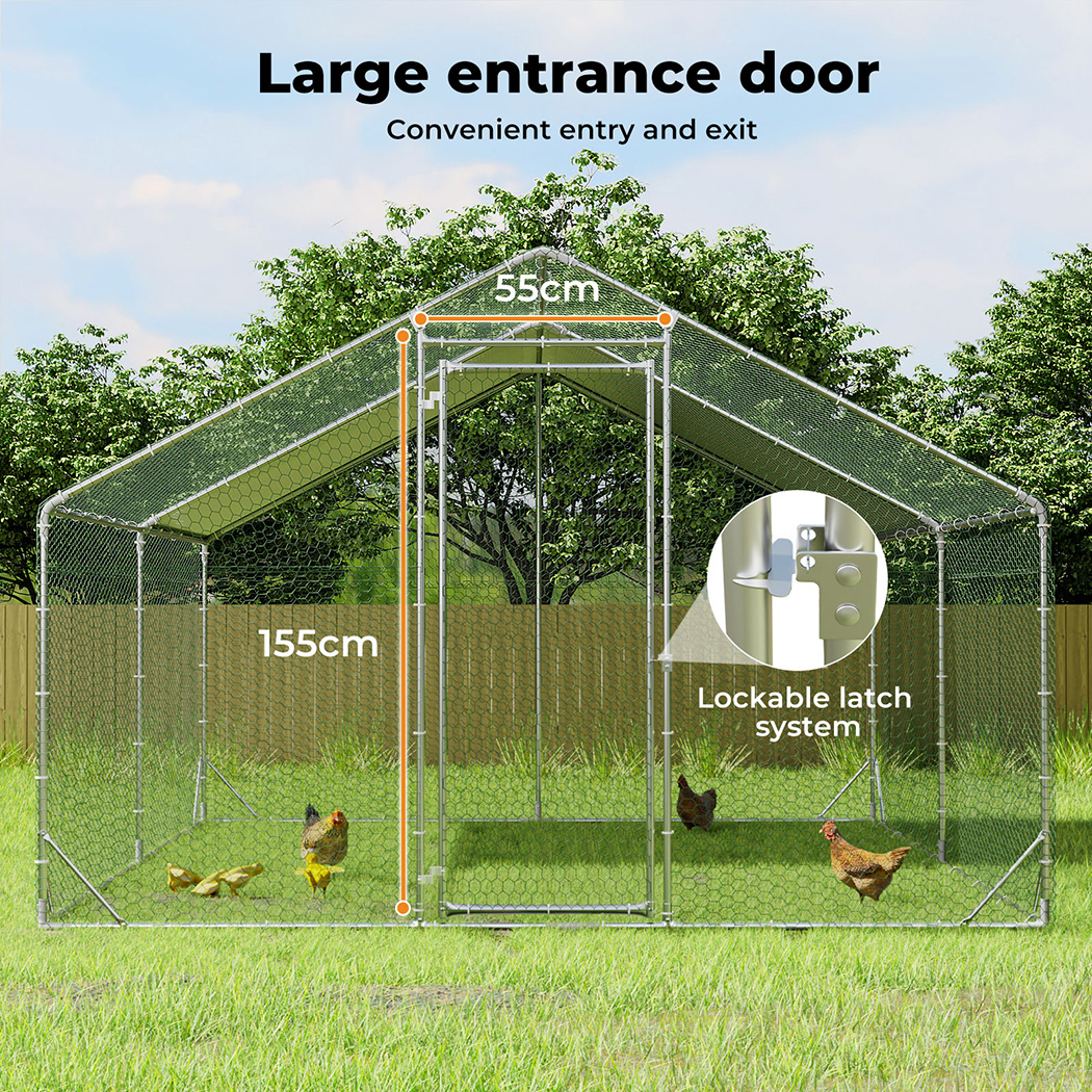 Pawz Chicken Coop Extra Large Walk in Hen Cage Rabbit Hutch Ferret House Cover - Picture 32 of 48
