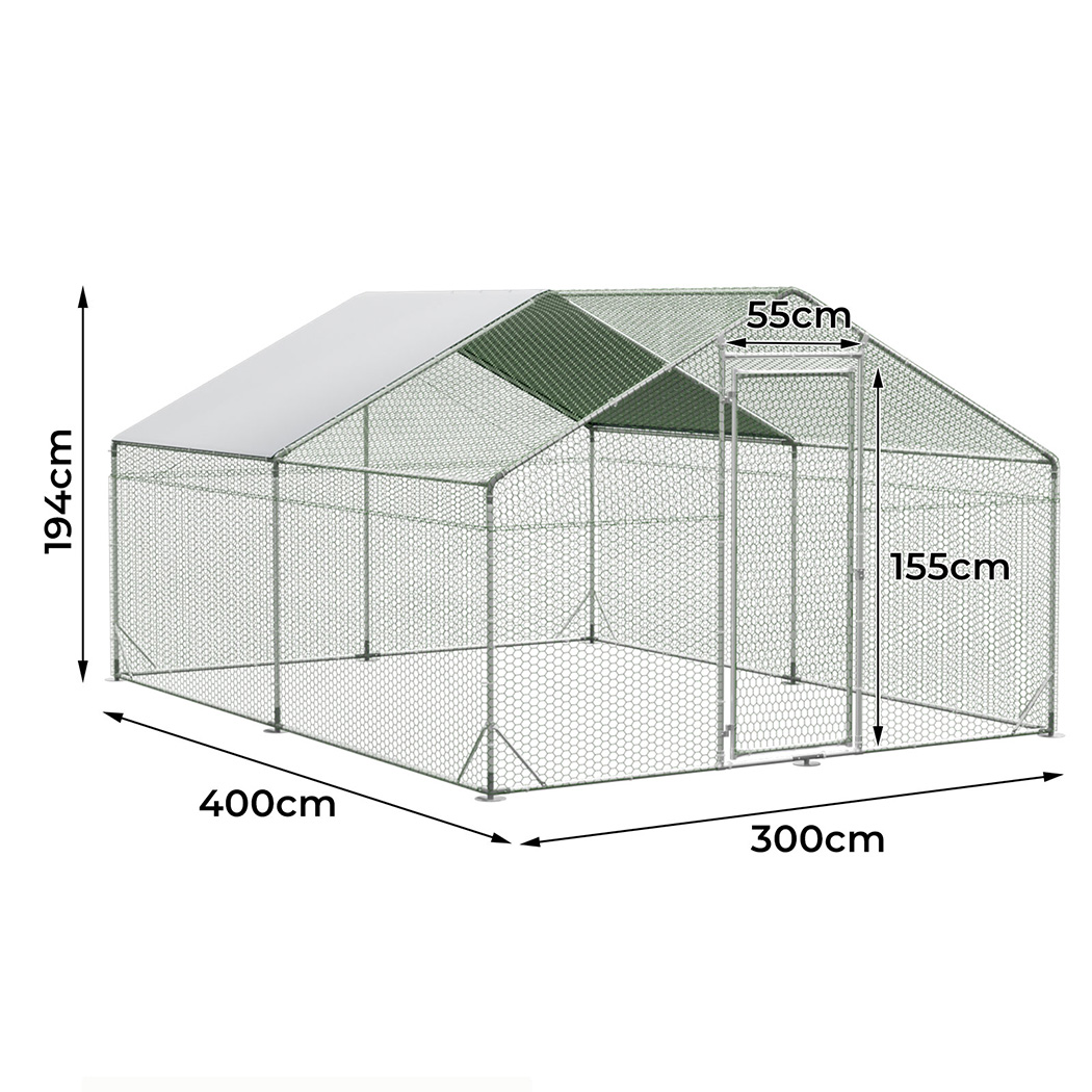 Pawz Chicken Coop Extra Large Walk in Hen Cage Rabbit Hutch Ferret House Cover - Picture 34 of 48