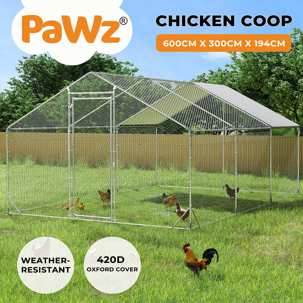 Pawz Chicken Coop Extra Large Walk in Hen Cage Rabbit Hutch Ferret House Cover - Picture 37 of 48