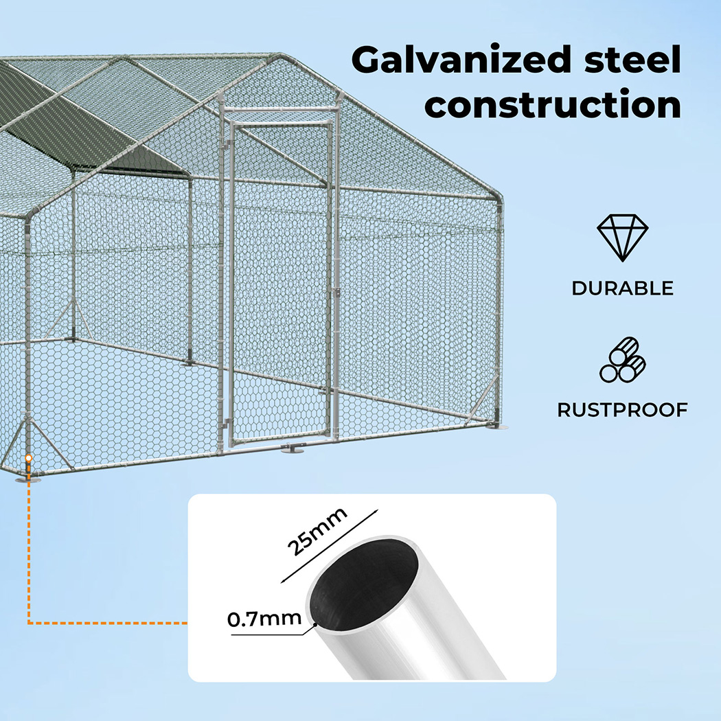 Pawz Chicken Coop Extra Large Walk in Hen Cage Rabbit Hutch Ferret House Cover - Picture 39 of 48