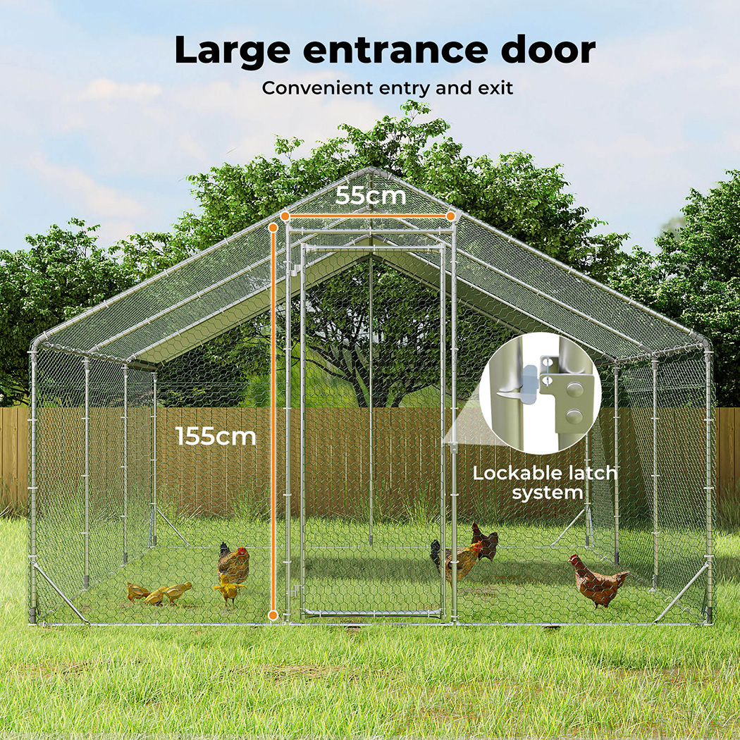 Pawz Chicken Coop Extra Large Walk in Hen Cage Rabbit Hutch Ferret House Cover - Picture 44 of 48