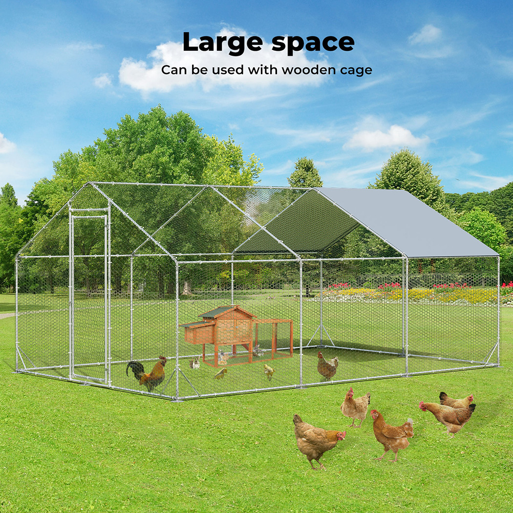 Pawz Chicken Coop Extra Large Walk in Hen Cage Rabbit Hutch Ferret House Cover - Picture 45 of 48