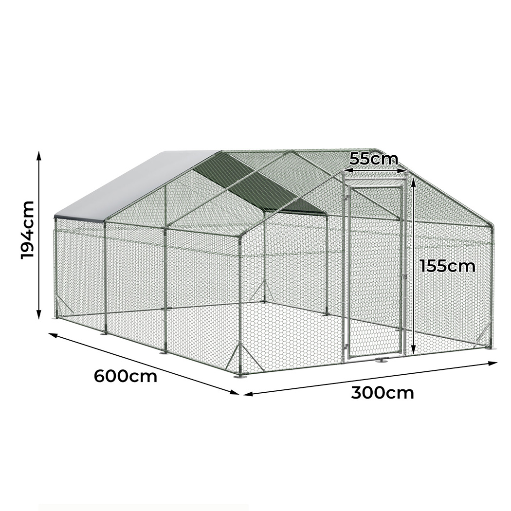 Pawz Chicken Coop Extra Large Walk in Hen Cage Rabbit Hutch Ferret House Cover - Picture 46 of 48
