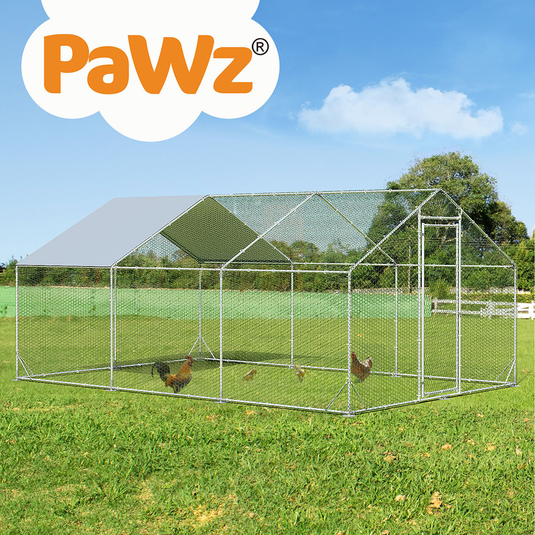 Pawz Chicken Coop Extra Large Walk in Hen Cage Rabbit Hutch Ferret House Cover - Picture 47 of 48