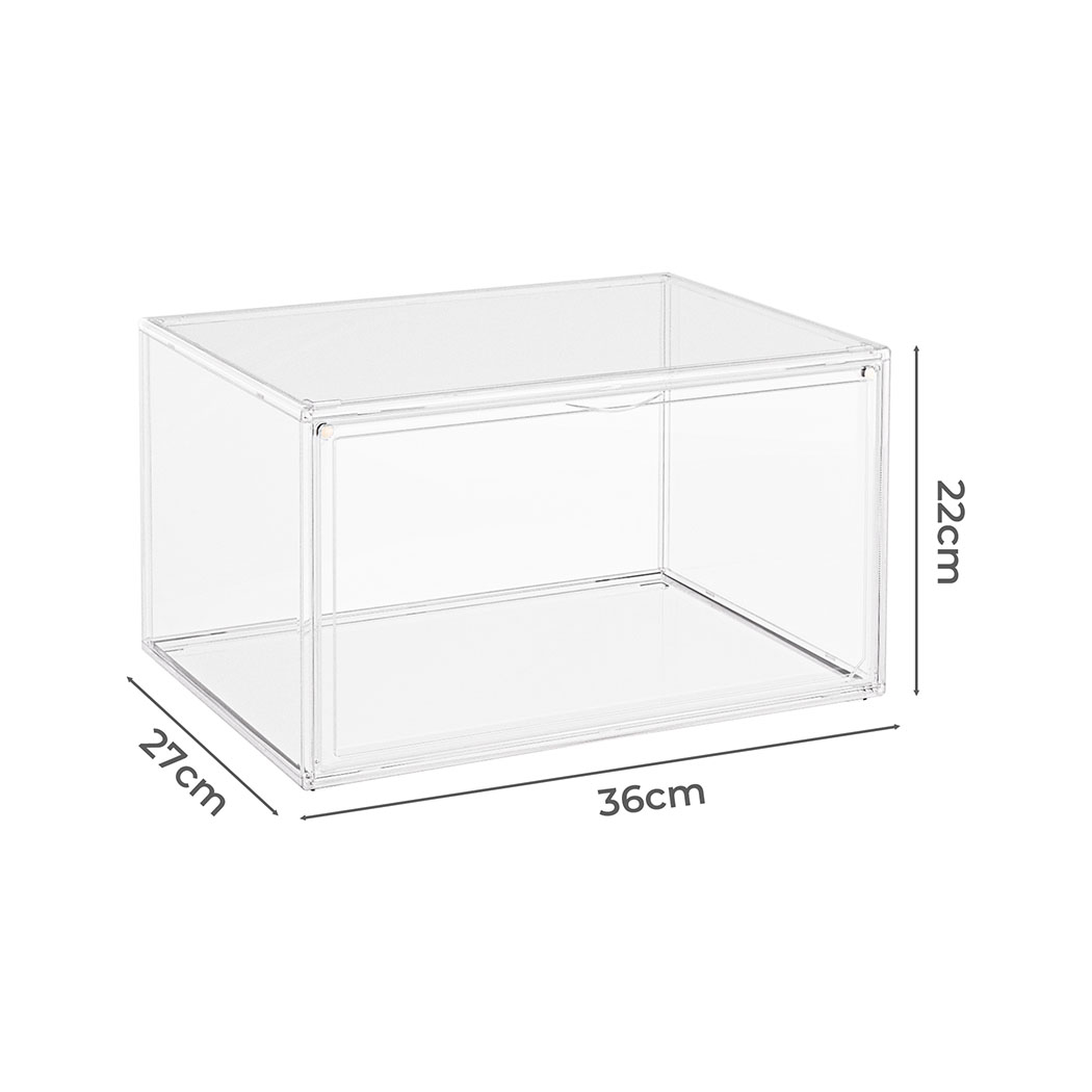 Shoe Storage Box Sneaker Display Case Collections Cabinet Stackable Magnetic - Picture 73 of 191