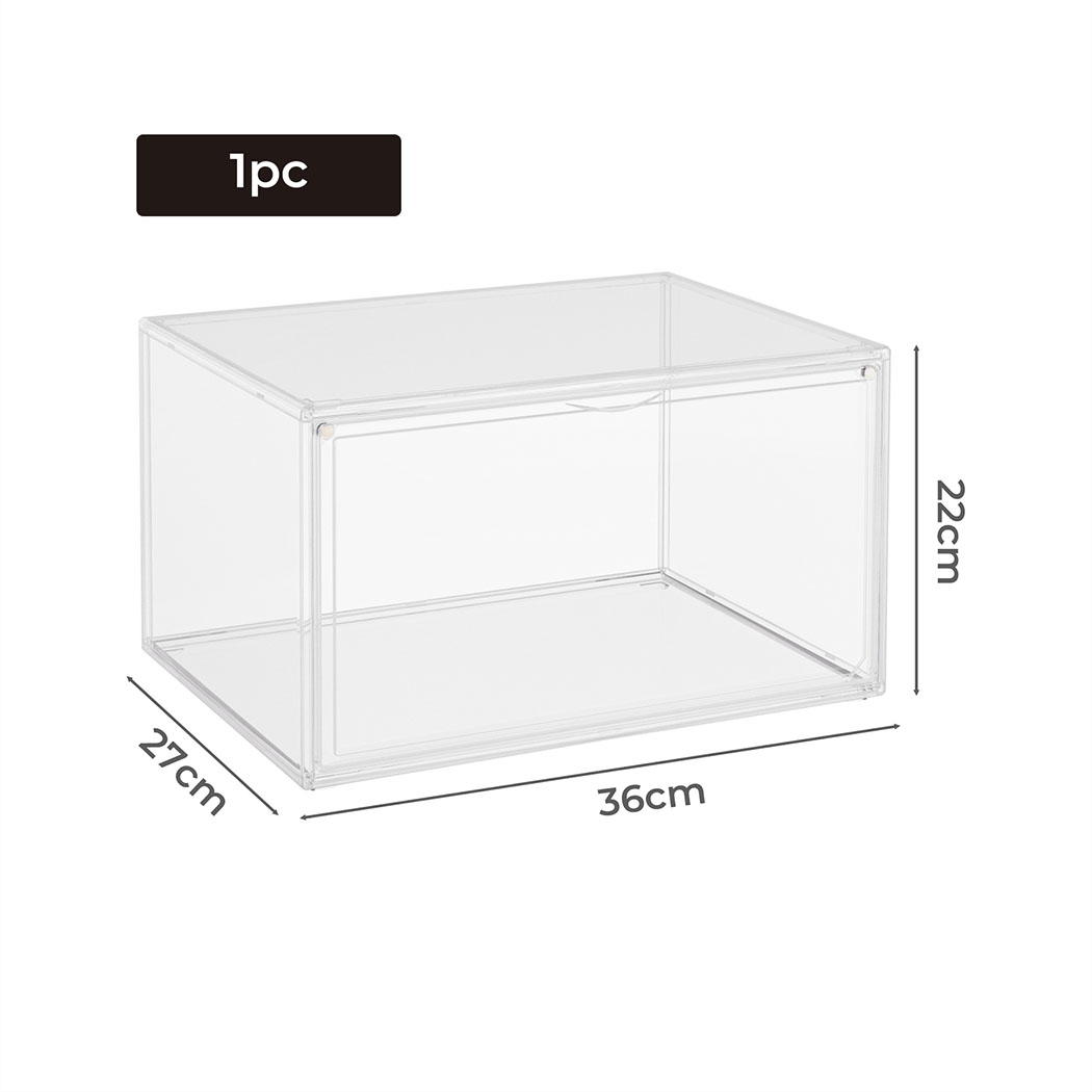 Shoe Storage Box Sneaker Display Case Collections Cabinet Stackable Magnetic - Picture 82 of 191